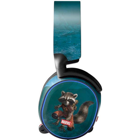 Marvel Rocket and Baby Groot Cosmic Bond SteelSeries Arctis 3 Skin